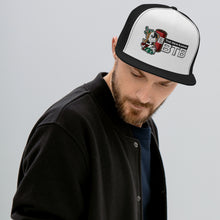 Load image into Gallery viewer, The New Kanvas BTB Black and White Trucker Cap