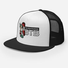 Load image into Gallery viewer, The New Kanvas BTB Black and White Trucker Cap