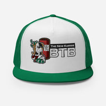 Load image into Gallery viewer, The New Kanvas BTB Black and White Trucker Cap