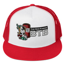 Load image into Gallery viewer, The New Kanvas BTB Black and White Trucker Cap