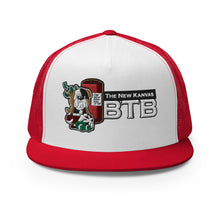 Load image into Gallery viewer, The New Kanvas BTB Black and White Trucker Cap