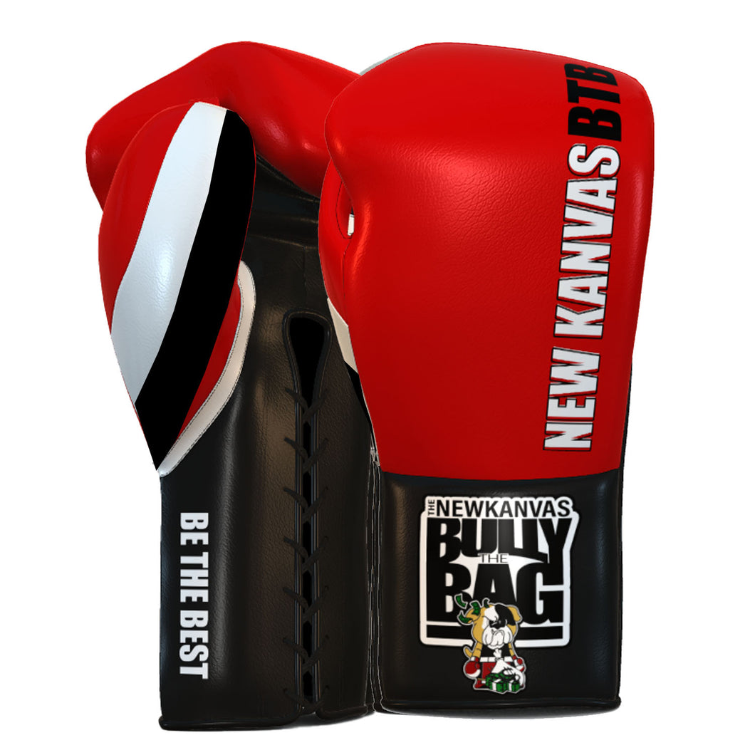 The New Kanvas Red and Black Word Boxing Gloves