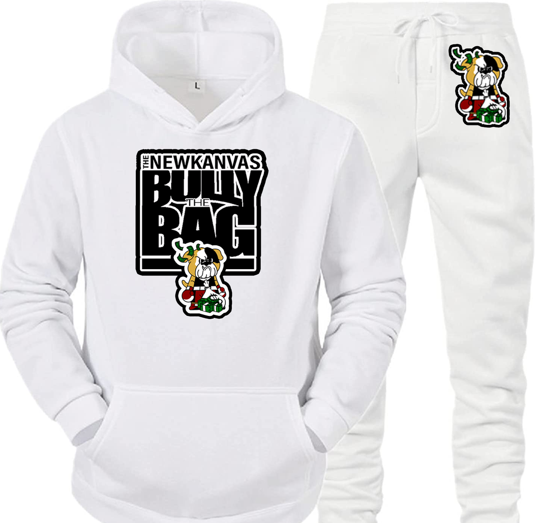 New Kanvas Bully the Bag White Jogging Suit