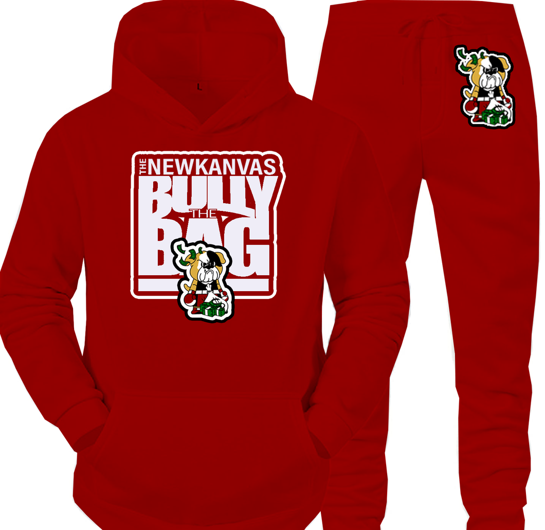 New Kanvas Bully the Bag Red/White Jogging Suit